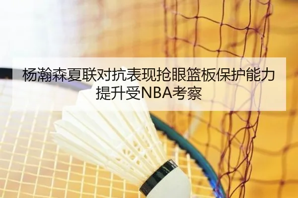 杨瀚森夏联对抗表现抢眼篮板保护能力提升受NBA考察